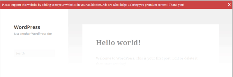 Ad Blocking Advisor WordPress Plugin